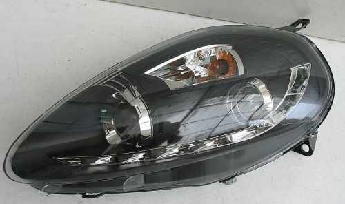 Передні фари чорні для Fiat Grande Punto 2005-2009