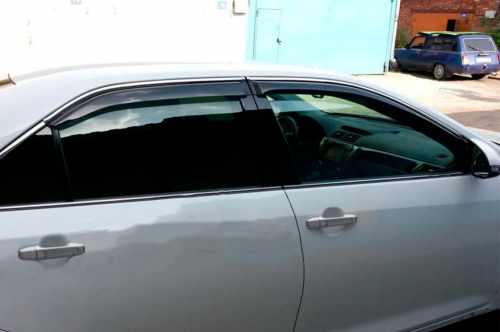 Вітровики Toyota Camry 2011-2017, з хромованим молдингом, HIC (4 шт)