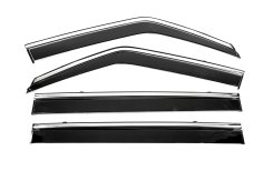 Ветровики Infiniti QX80 2013-2024 / Nissan Patrol Y62 / Nissan Armada, с хромированным молдингом, Niken Luxury (4 шт)