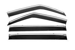 Вітровики Infiniti QX80 2013-2024 / Nissan Patrol Y62 / Nissan Armada, з хромованим молдингом, Niken Luxury (4 шт)
