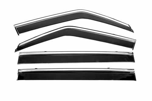 Вітровики Infiniti QX80 2013-2024 / Nissan Patrol Y62 / Nissan Armada, з хромованим молдингом, Niken Luxury (4 шт)