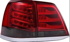 Задні ліхтарі для Toyota Land Cruiser LC 200 червоно димчасті LED 2008-2016