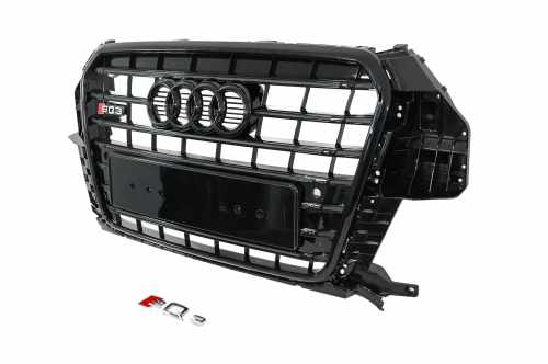 Передня решітка радіатора SQ3 Audi Q3 2011-2015, чорна, GT Tuning