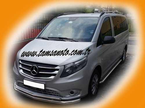 Передній захист ST014 (нерж.) 60/42 для Mercedes Vito / V-class W447 2014-2024 рр