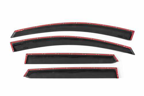 Ветровики Nissan Tiida 2011-2014, хэтчбек, HIC (4 шт)