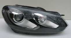 Альтернативна передня тюнінг оптика (чорна) для VW Golf 6 2009-2012