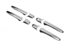 Накладки на ручки дверей Mazda 3 2003-2009 / 6 2003-2008 / 5 2005-2009 та ін., нержавіюча сталь, Carmos (4 шт)