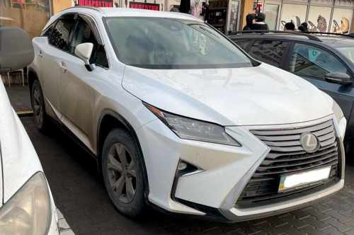 Вітровики Lexus RX 2016-2022, Long, з хромованим молдингом, HIC (4 шт)