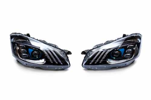 Фары рестайлинг Mercedes S-class W221 2005-2013, дизайн Maybach X222, GBT