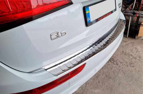 Накладка на задній бампер Audi Q5 2008-2017, нержавіюча сталь, Carmos
