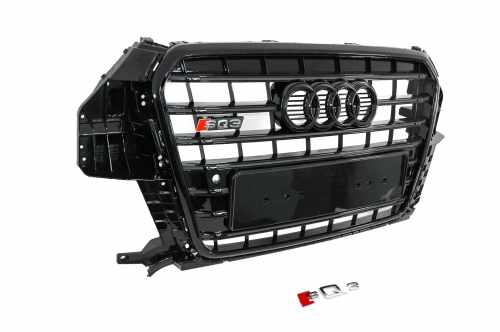 Передня решітка радіатора SQ3 Audi Q3 2011-2015, чорна, GT Tuning