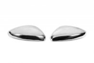 Накладки на дзеркала Peugeot 2008 A94 2013-2019, нержавіюча сталь, Carmos (2 шт)