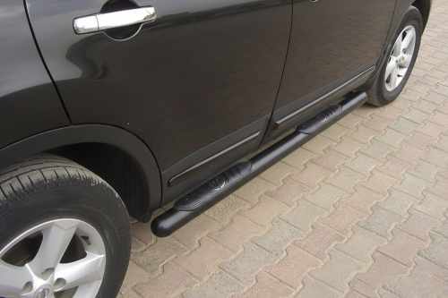 Бокові труби Nissan Qashqai 2007-2014, чорні, нержавіюча сталь, CAN (2 шт)