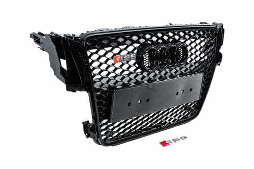 Передняя решетка RS-Style Audi A5 2007-2011, черная, GT Tuning