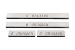 Накладки на пороги Citroen C-Crosser 2007-2013, нержавіюча сталь, Carmos (4 шт)