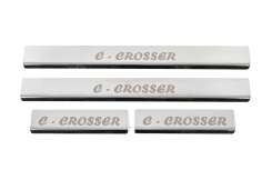 Накладки на пороги Citroen C-Crosser 2007-2013, нержавеющая сталь, Carmos (4 шт)