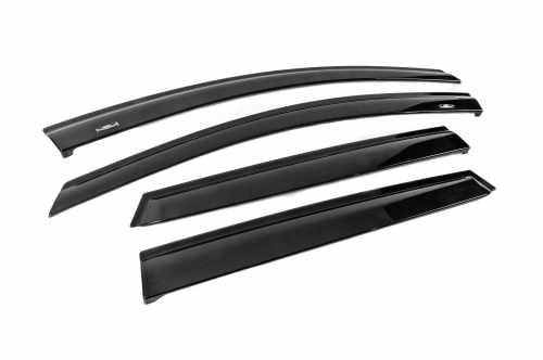 Ветровики Nissan Tiida 2011-2014, хэтчбек, HIC (4 шт)