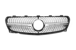 Передняя решетка радиатора Diamond Silver Mercedes GLA X156 2017-2019, Cixtai