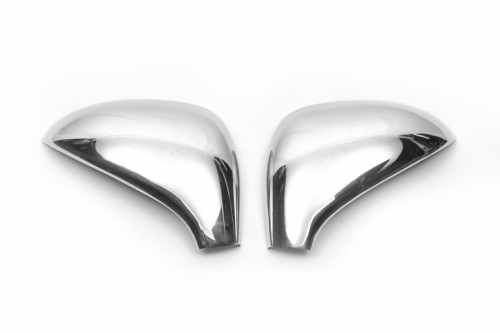 Накладки на дзеркала Peugeot 207 WA/WC 2006-2014, нержавіюча сталь, Carmos (2 шт)
