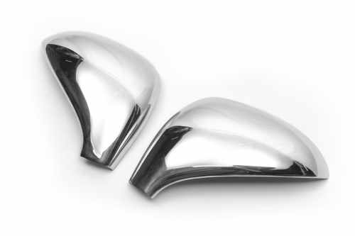 Накладки на дзеркала Peugeot 207 WA/WC 2006-2014, нержавіюча сталь, Carmos (2 шт)