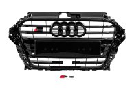 Передняя решетка S-Style Audi A3 8V 2012-2016, черная, GT Tuning