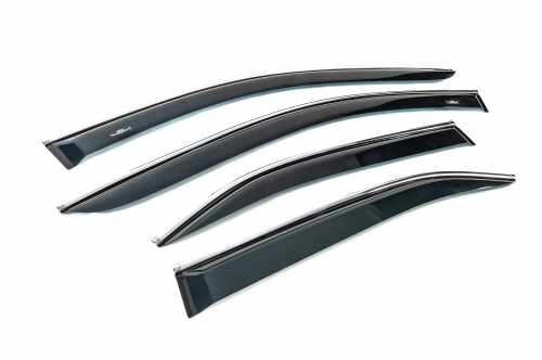 Вітровики Toyota Camry 2006-2011, EU, з хромованим молдингом, HIC (4 шт)