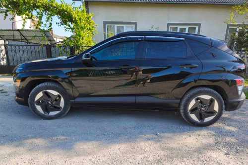 Вітровики Hyundai Kona SX2 2023+, з хромованим молдингом, Niken (4 шт)
