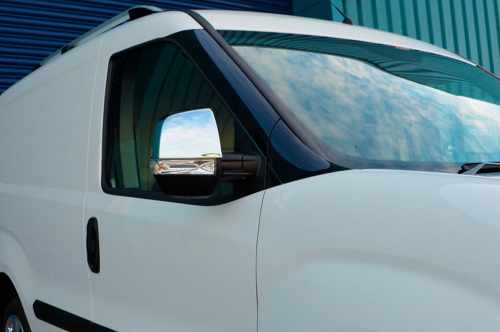 Накладки на дзеркала Opel Combo D 2012-2018, нержавіюча сталь, Carmos (2 шт)