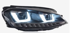 Передние фары тюнинг TLZ с бегущим указателем поворотов для Volkswagen Golf 7 2014-2017