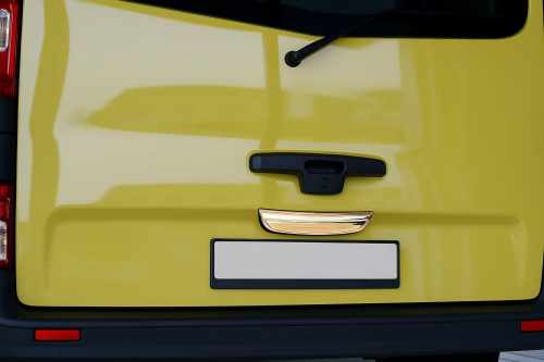 Накладка над номером Opel Vivaro 2001-2015, нержавіюча сталь, Carmos