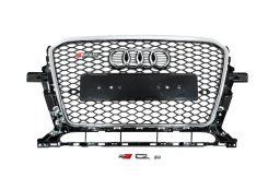 Передняя решетка радиатора RSQ-Style Audi Q5 2012-2017, черная с хромом, GT Tuning