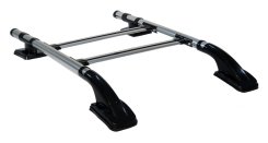Рейлинги Mitsubishi L200 2006-2015 / Nissan Note / Ford Ranger, серые, с поперечинами, Erkul (2 шт)