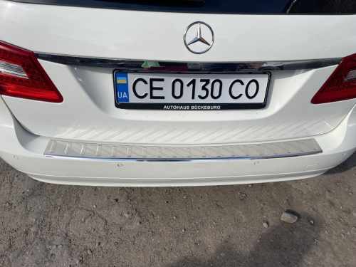 Накладка на задній бампер Mercedes E-class W211 2002-2009, нержавіюча сталь, Carmos