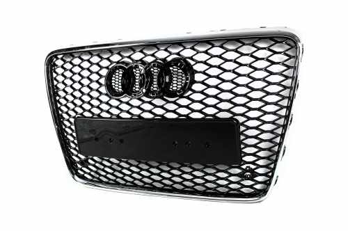 Передня решітка RSQ-Style Audi Q7 2005-2015, чорна з хромом, GT Tuning