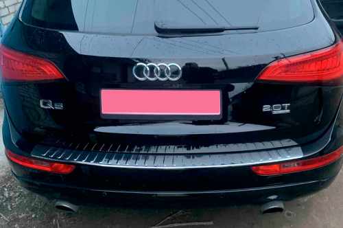 Накладка на задній бампер Audi Q5 2008-2017, нержавіюча сталь, Carmos