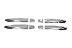 Накладки на ручки дверей Nissan Qashqai 2014-2021 / X-trail T32/Rogue 2014-2021 / Renault Kadjar 2015-2022 та ін., з чипом, нержавіюча сталь, Carmos (4 шт)