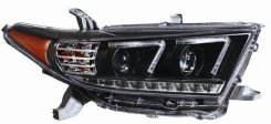 Передние светодиодные LED фары V2 HID для Toyota Highlander XU40 2010+