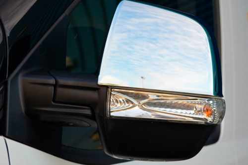 Накладки на дзеркала Opel Combo D 2012-2018, нержавіюча сталь, Carmos (2 шт)
