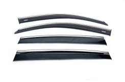 Вітровики Volkswagen Tiguan 5N 2007-2016, з хромованим молдингом, Niken (4 шт)