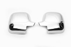Накладки на дзеркала Citroen Berlingo 1996-2008 / Peugeot Partner 1996-2008, хромований ABS-пластик, Carmos (2 шт)