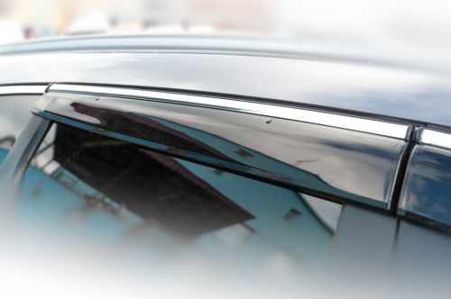 Вітровики Honda CR-V 2017-2022, з хромованим молдингом, HIC (4 шт)