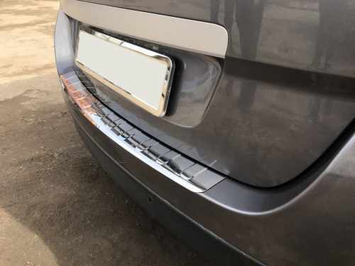 Накладка на задній бампер Renault Scenic/Grand 2009-2016, нержавіюча сталь, Carmos