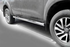 Боковые трубы Nissan Navara/NP300 2016+, нержавеющая сталь, CAN (2 шт)