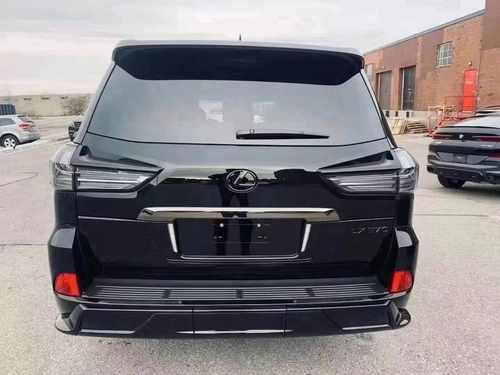Обвіс спідниця заднього TRD бампера Lexus LX 570 2015-2021 колір чорний