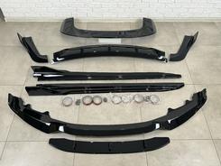 Комплект обвісу Paradigma BMW X5 F15 2013-2018 (передня юбка, леза під пороги, задній дифузор, спойлер), колір чорний глянець