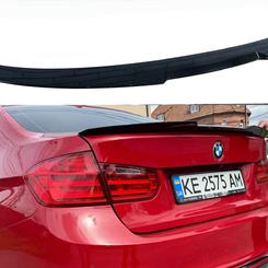 Спойлер лип стиль M4 для BMW 3 series F30 2012-2018 ABS пластик, чорний глянець
