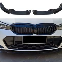 Обвіс накладка переднього бампера BMW 3 series G20 G21 LCI 2022+ чорний глянець