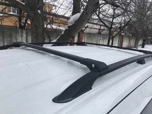 Багажник на рейлінги на ніжках Erkul Wingcarrier V1 для Dacia Duster 2014-2018, чорний 2шт.