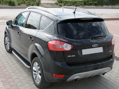 Бокові пороги BlackLine (2 шт, алюміній) для Skoda Karoq