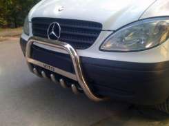 Кенгурятник WT004 (нерж.) с надписью, 60мм для Mercedes Vito W639 2004-2010